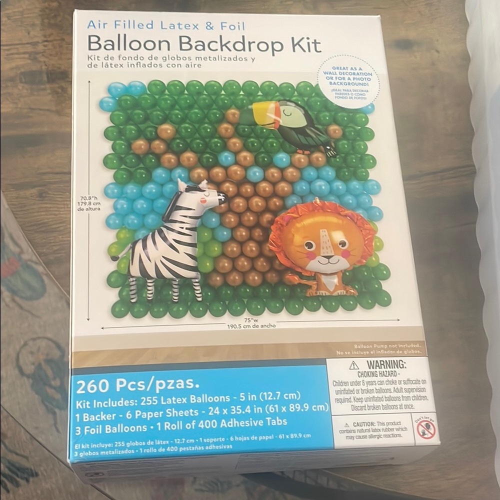 Amscan Balloon Backdrop Kit - Green, Brown, Blue